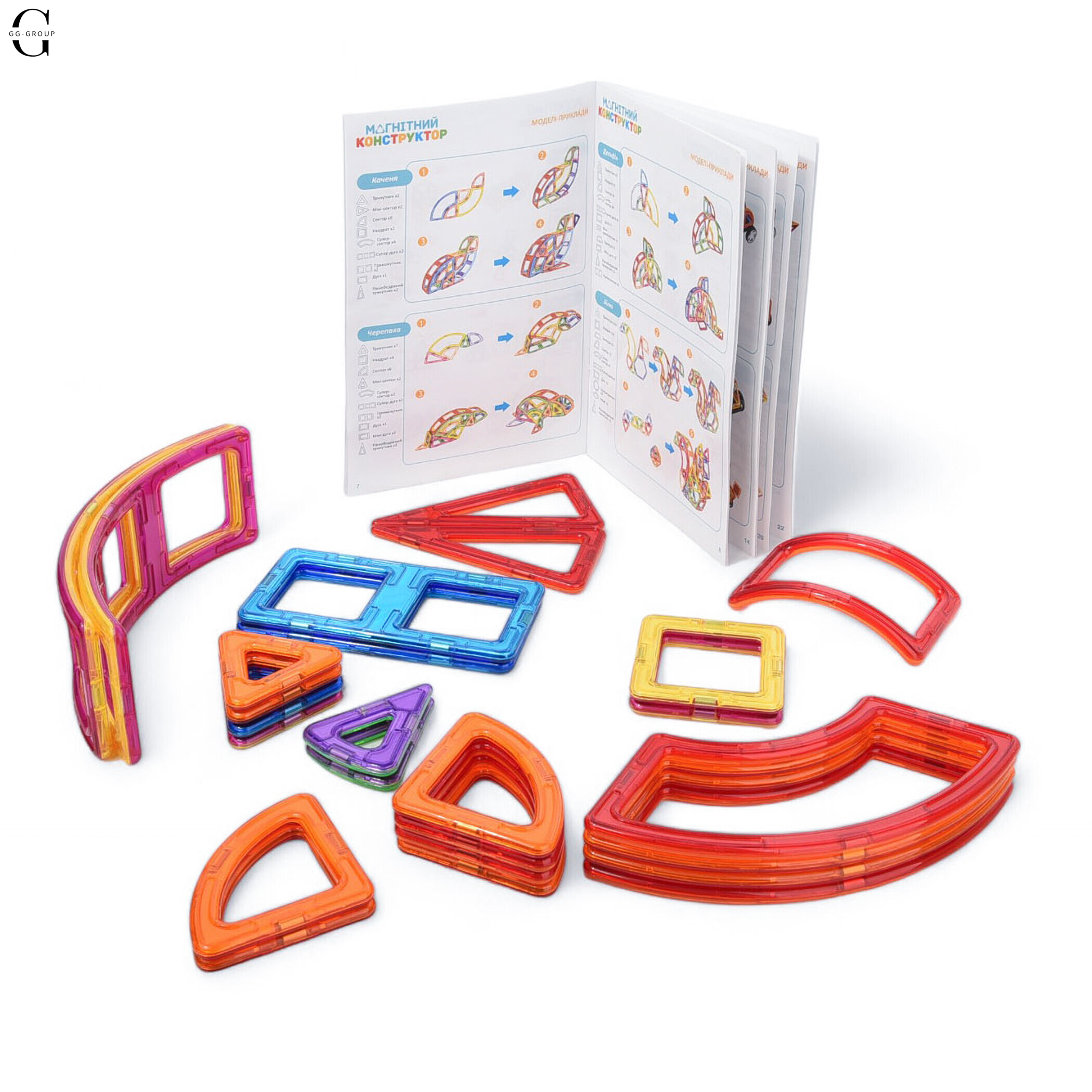 Магнітний конструктор на 124 різноманітних  деталій Magnit/Magical/LIMO TOY